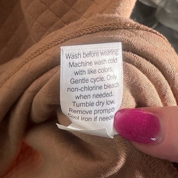 Croft & Barrow Tan Cream Quarter Zip Pullover XXL NWT - Picture 6 of 6